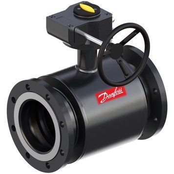 Кран шаровой с редуктором тип FB JiP-FF Danfoss PN16 Ду 150