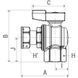 Купити Кран кульовий кутовий з накидною гайкою Giacomini R781P-1 Ду фото-2