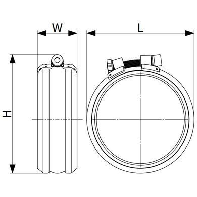 Хомут з'єднувальний PAM RAPID-S (W2) нержавіючий EPDM каналізаційний PAM-GLOBAL Ду 50