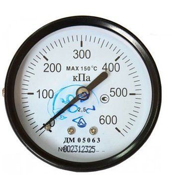 Манометр ДМ 05063-01 осьовий 600 кПа кл. 2,5 М12x1,5