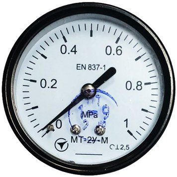 Манометр МТ-2У-М осьовий 1 МПа кл. 2,5 М12x1,5