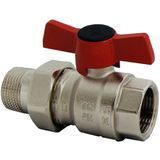 Кран шаровый с американкой (бабочка) HERZ 122111X (вн.-нар.) Ду 15