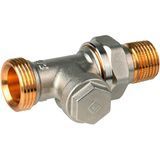 Клапан запорный радиаторный отсечной (нижний на обратку) прямой V2427D Verafix-E Honeywell Home Ду 15x20 (G &frac12;&rsquo;' x &frac34;&rsquo;')
