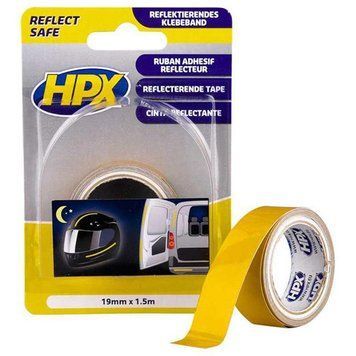 Самоклейка светоотражающая стрічка HPX REFLECT SAFE 19мм x 1.5м жовта