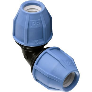 Кутник 90&deg; компресійний UA-PLAST Ду 20