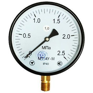 Манометр МТ-4У-М радіальний 2,5 МПа кл. 1 М20x1,5