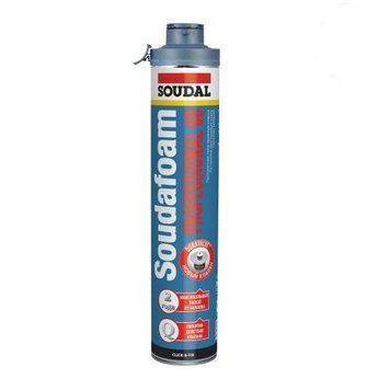 Пена монтажная под пистолет SOUDAL Soudafoam Gun P60 click&fix 750 мл (223017), 750 мл