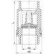 Купити Клапан зворотний пружинний муфтовий нержавіючий з PTFE тип 2413 Genebre Ду фото-2