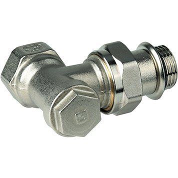 Клапан запорный радиаторный отсечной (нижний на обратку) угловой V2430E Verafix-E Honeywell Home Ду 15 (G &frac12;&rsquo;')