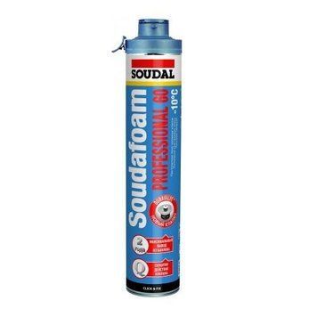 Пена монтажная под пистолет зимняя SOUDAL Soudafoam Gun P60 click&fix 750 мл (223018), 750 мл