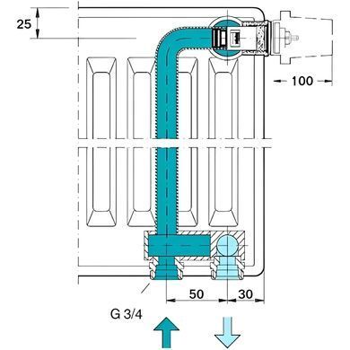 Вентильна вставка INNER М30x1.5 для радіатора