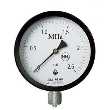 Манометр аміачний ДМ 05100-13М-NH3 радіальний 1 МПа кл.1,5 М20x1,5