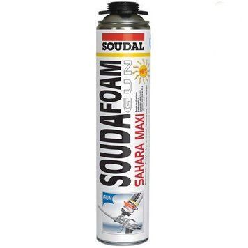 Пена монтажная под пистолет для крайне высоких температур SOUDAL SOUDAFOAM MAXI SAHARA 870 мл (223023), 870 мл