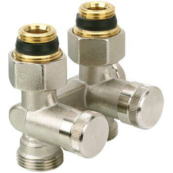 Узел нижнего подключения со сливом и наполнением прямой RLV-K Danfoss Ду 20x15 (G &frac34;&rsquo;'x&frac12;&rsquo;')
