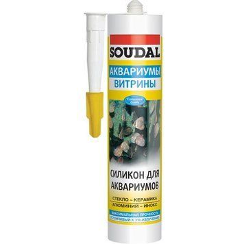 Герметик для акваріумів силіконовий SOUDAL SILIRUB AQ прозорий 400 мл (223182)
