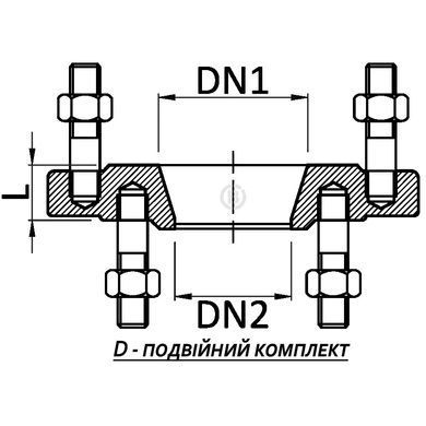 Фланец чугунный переxодной Blucast Ду 65x50 (тип D)