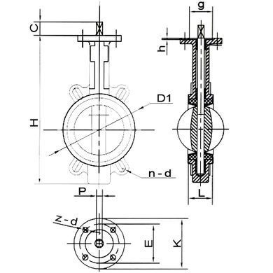 Затвор Баттерфляй з чавунним диском (EPDM) Walver Ду 50