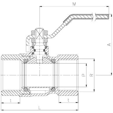 Кран кульовий тип 3020 Genebre Ду 10