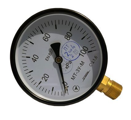 Манометр МТ-3У-М радіальний 100 кПа кл. 1,5 М20x1,5