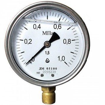 Манометр глицериновый ДМ 05100-05М-Г радиальный 400 кПа кл. 1,5 М20x1,5