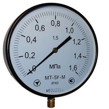 Манометр МТ-5У-М радіальний 6 МПа кл. 1,5 М20x1,5