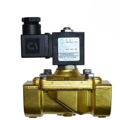 Клапан електромагнітний ODE 21HF6KOE250 комбінованої дії НЗ 1 ", 12V змінний струм