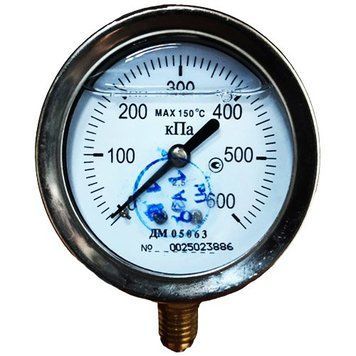 Манометр глицериновый ДМ 05063-05-Г радиальный 600 кПа кл. 2,5 М12x1,5