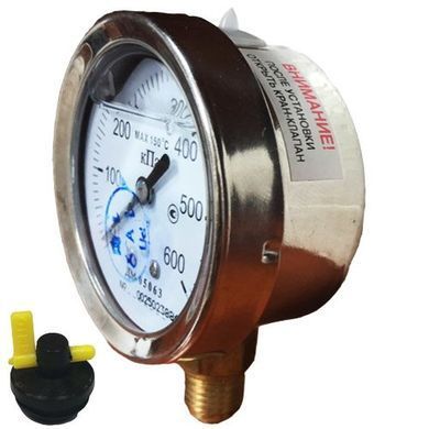 Манометр глицериновый ДМ 05063-05-Г радиальный 600 кПа кл. 2,5 М12x1,5