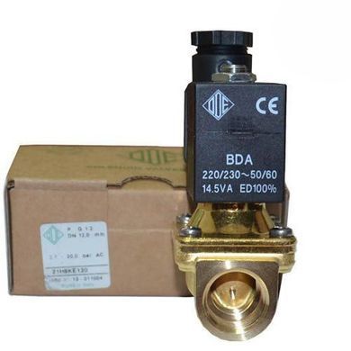 Клапан электромагнитный ODE 21H8KE120 непрямого действия НЗ 1/2", 12V переменный ток