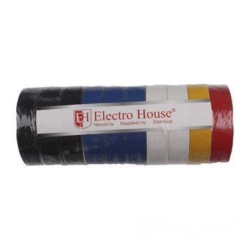 Изолента ПВХ Electro House Profi Plus+ 18мм x 11м ассорти, 18 мм