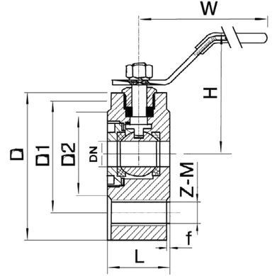 Кран шаровый тип K110 Ду 15