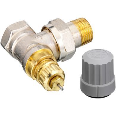Клапан с термоголовкой угловой для радиатора 013G5143 Danfoss RAS-C2 TRV Ду 15 (G &frac12;&rsquo;')